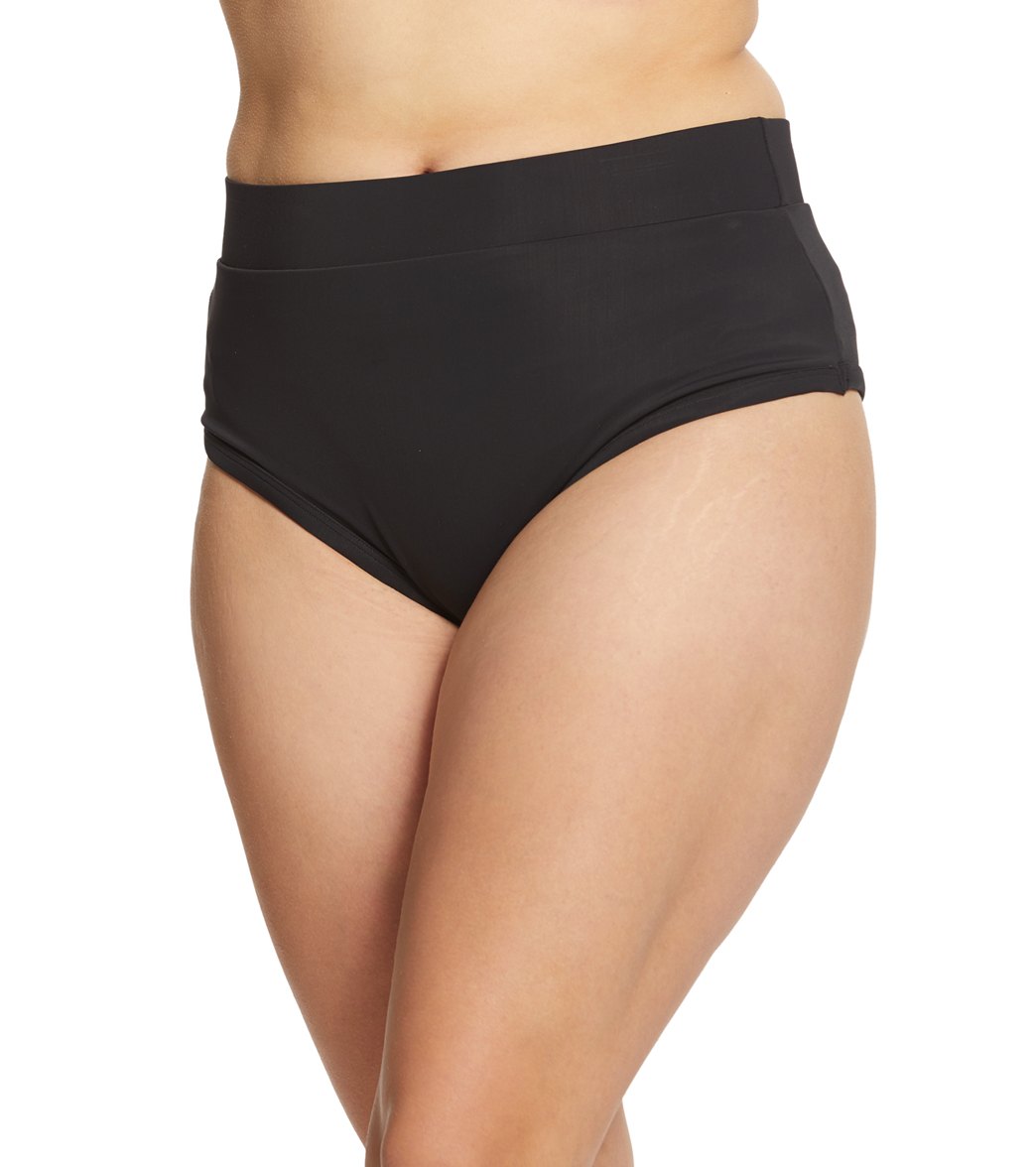 Alpine Butterfly Plus Size Lover Bikini Bottom - Black 4X - Swimoutlet.com