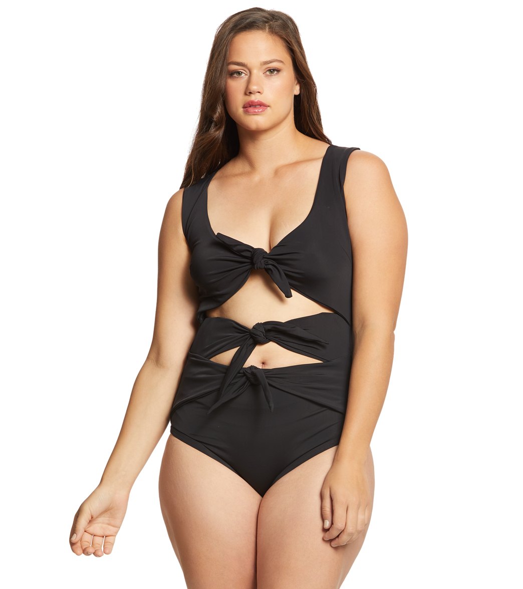 Alpine Butterfly Plus Size Black Goddess One Piece Swimsuit - 5X - Swimoutlet.com