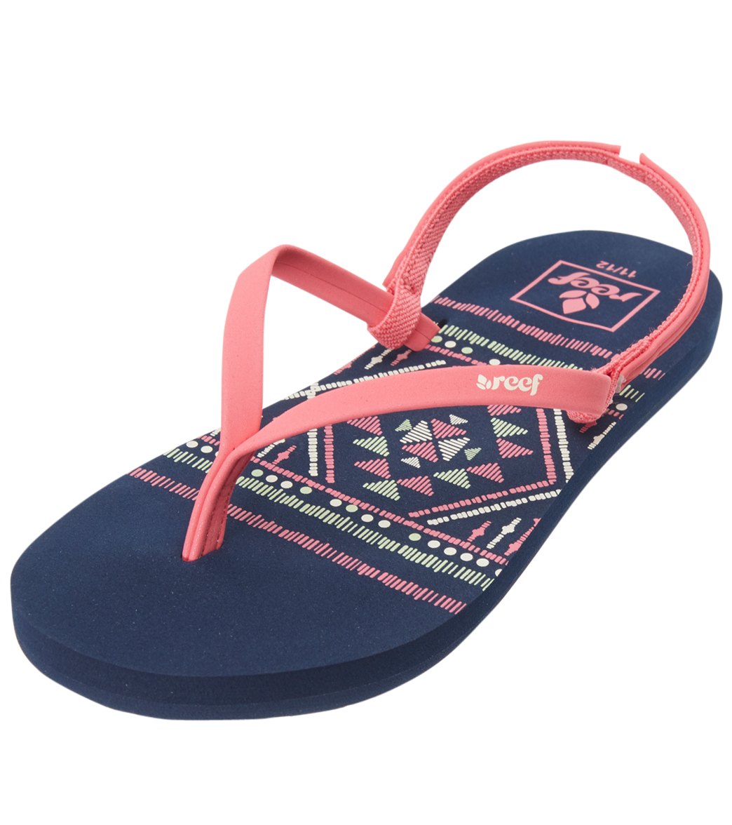 Reef Girls' Little Bliss-Full Flip Flop Infant/Toddler/ - Navy Del Sur 11/12 Kid - Swimoutlet.com