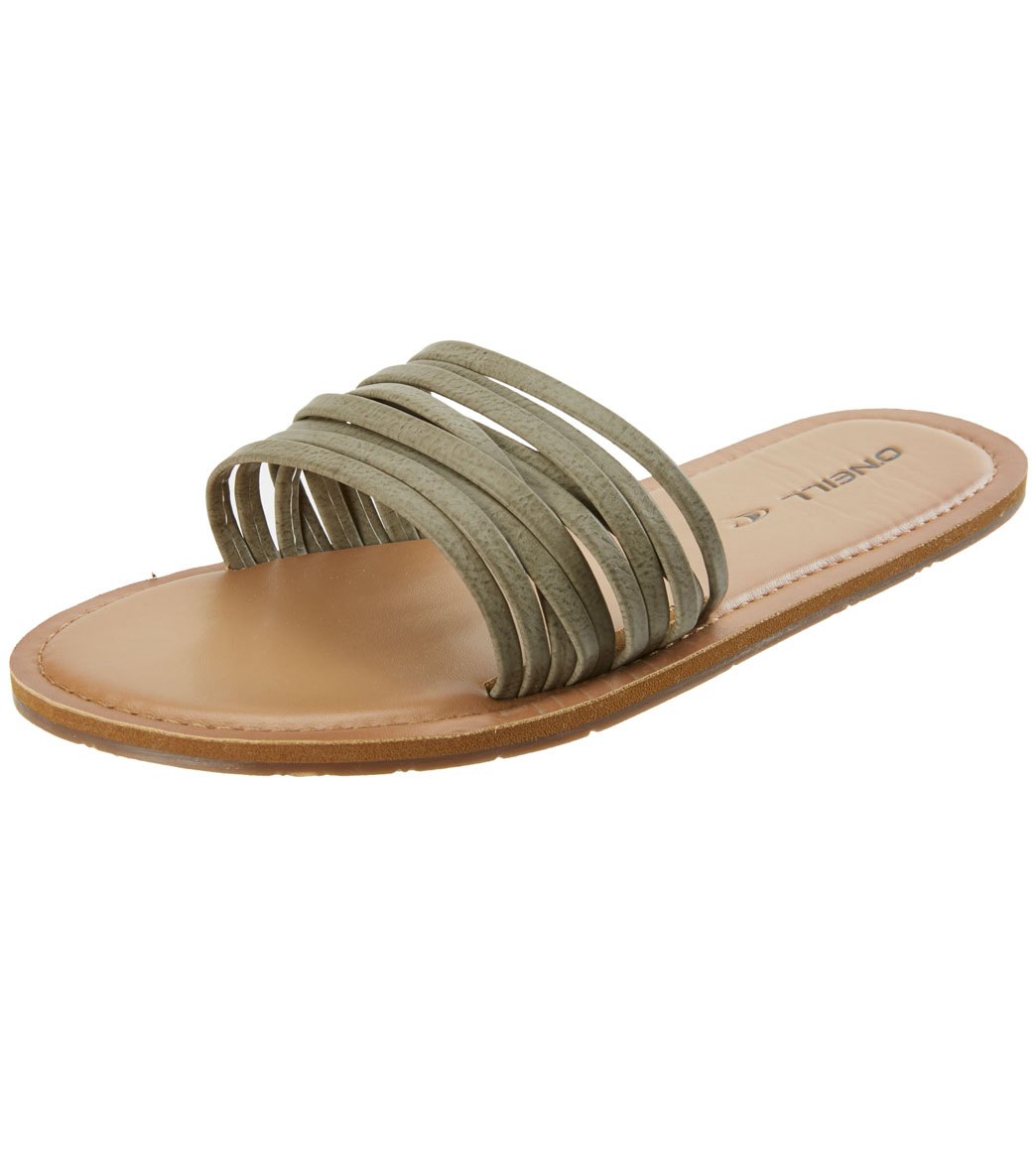 O'Neill women's laguna slides sandals - olive 6 - swimoutlet.com