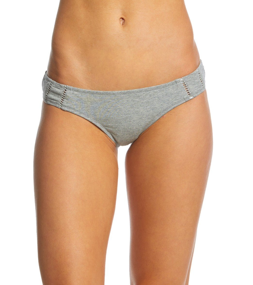 Rhythm Women's My Hipster Bikini Bottom - Grey Marle X-Small Cotton - Swimoutlet.com