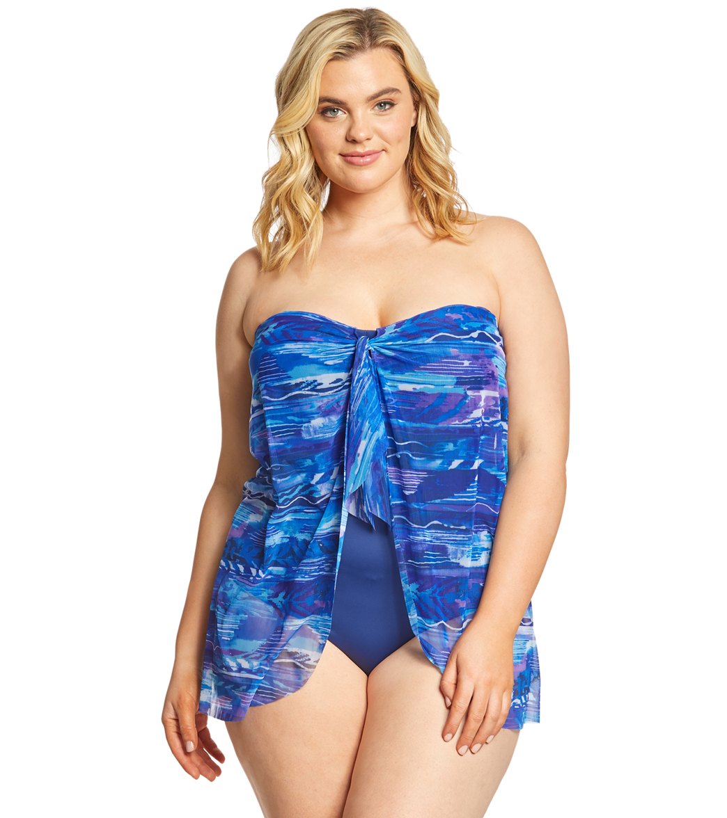 Lauren Ralph Lauren Plus Size Calypso Ikat Flyaway One Piece Swimsuit at  