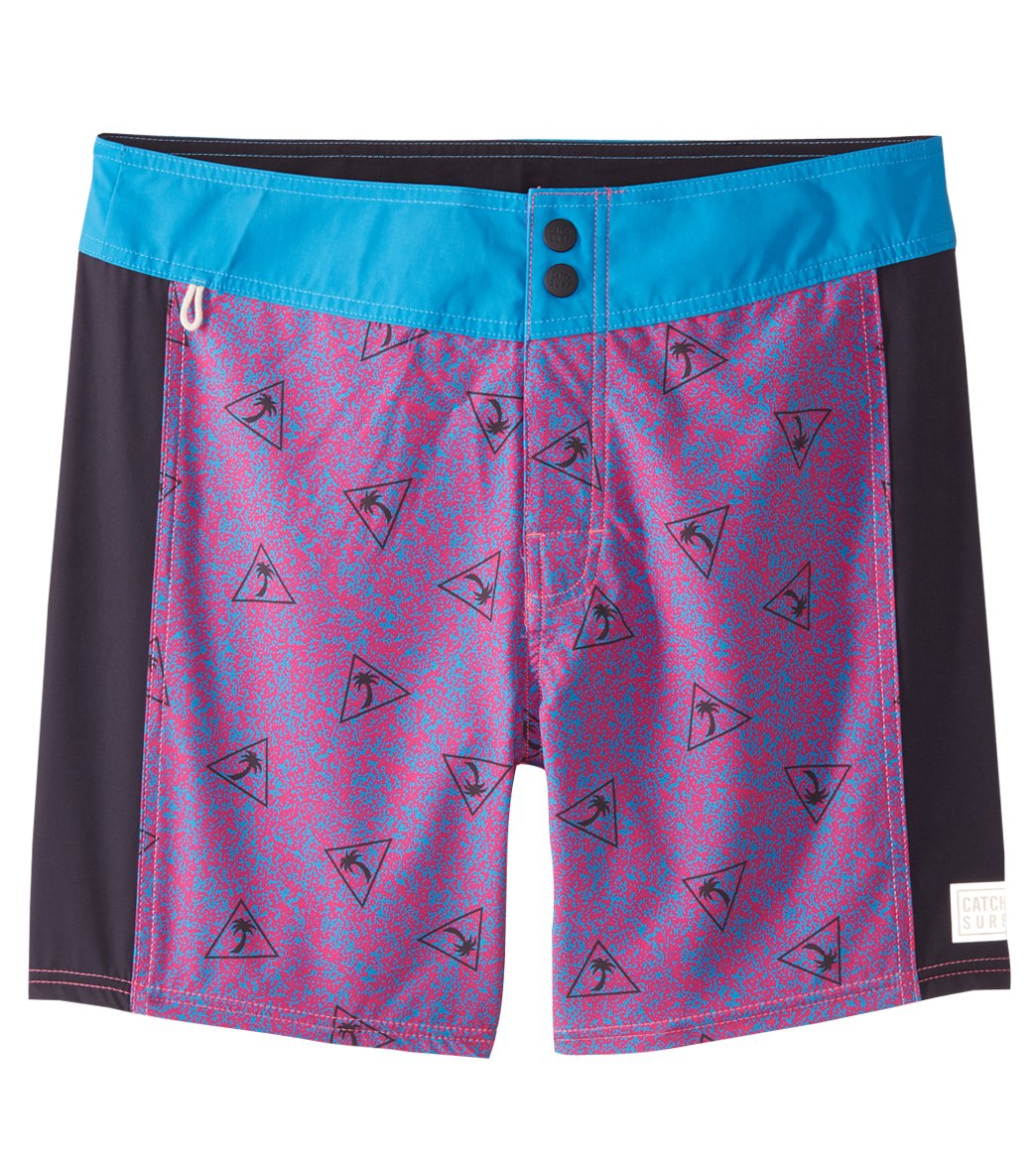 Catch Surf Men's Line Up Trunk 17 Inch - Turquoise 28 Polyester/Spandex - Swimoutlet.com