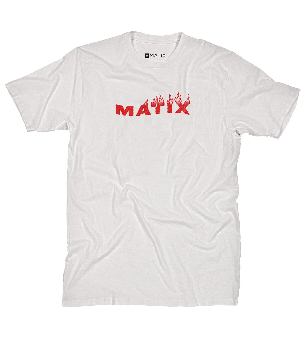 Matix Men's Fuego Tee Shirt - White Medium Cotton - Swimoutlet.com