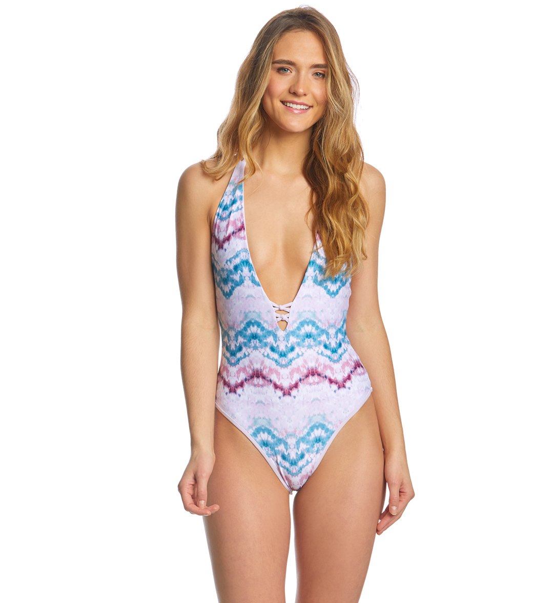 B.swim Makai Tie Dye Lush One Piece Swimsuit - Medium - Swimoutlet.com