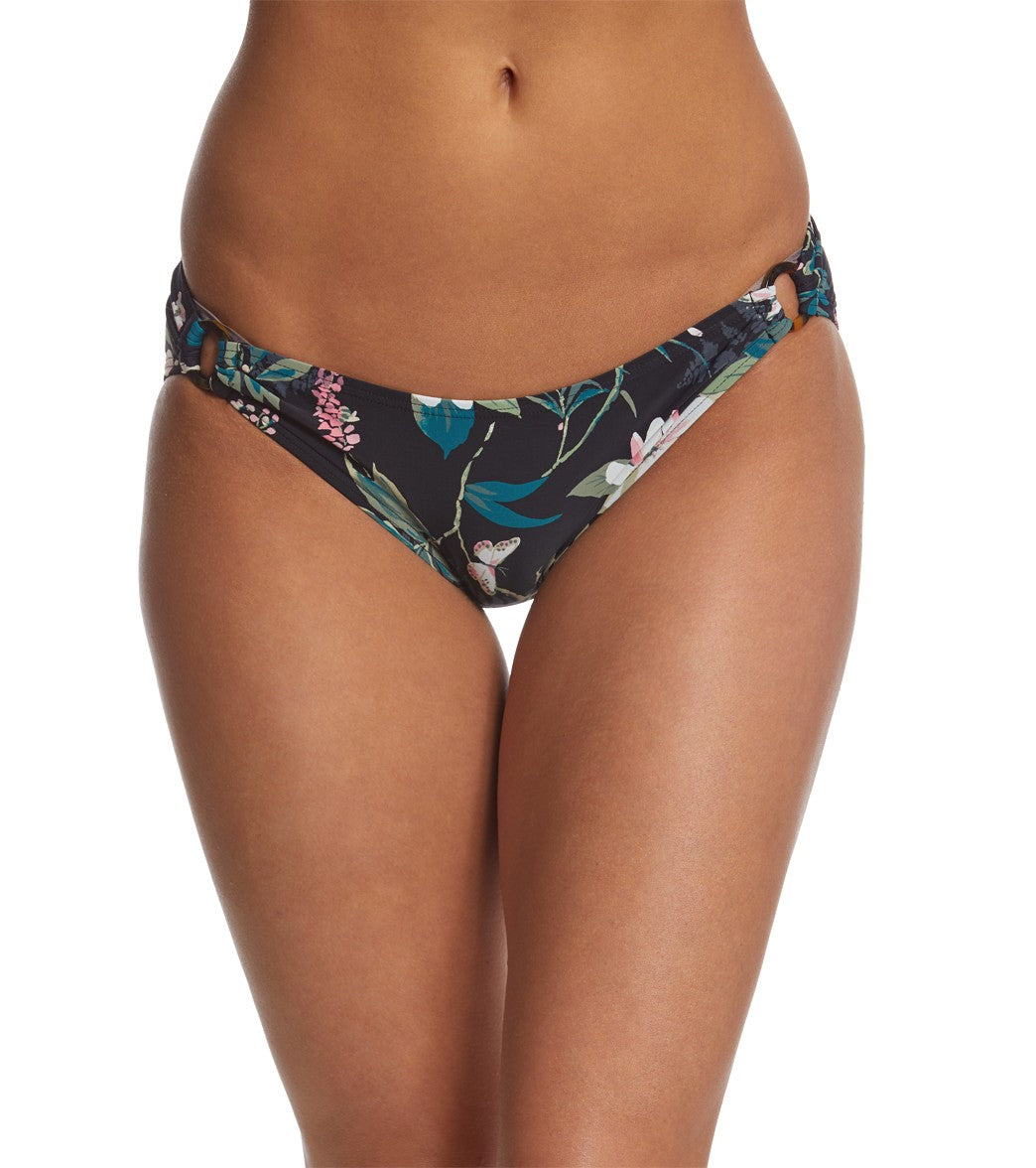 Kate Spade New York Playa Carmen Classic Bikini Bottom - Black Large - Swimoutlet.com