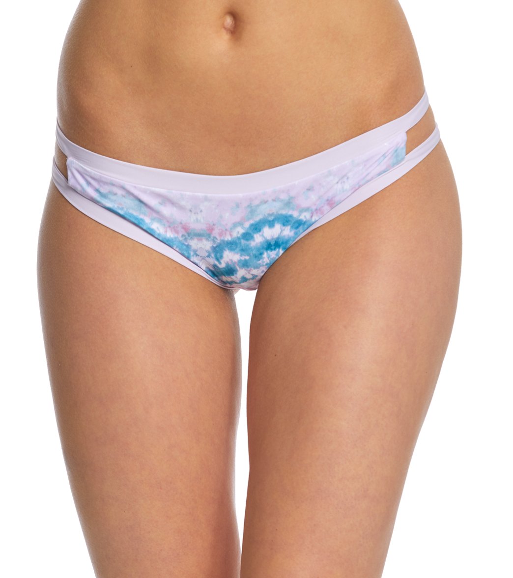 B.swim Makai Tie Dye Florida Flip Reversible Bikini Bottom - Medium - Swimoutlet.com