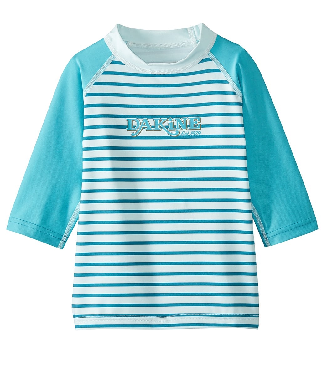 Dakine Toddler Girls' Snug Fit Long Sleeve Rashguard - Bay Islands 3T Elastane/Polyester - Swimoutlet.com