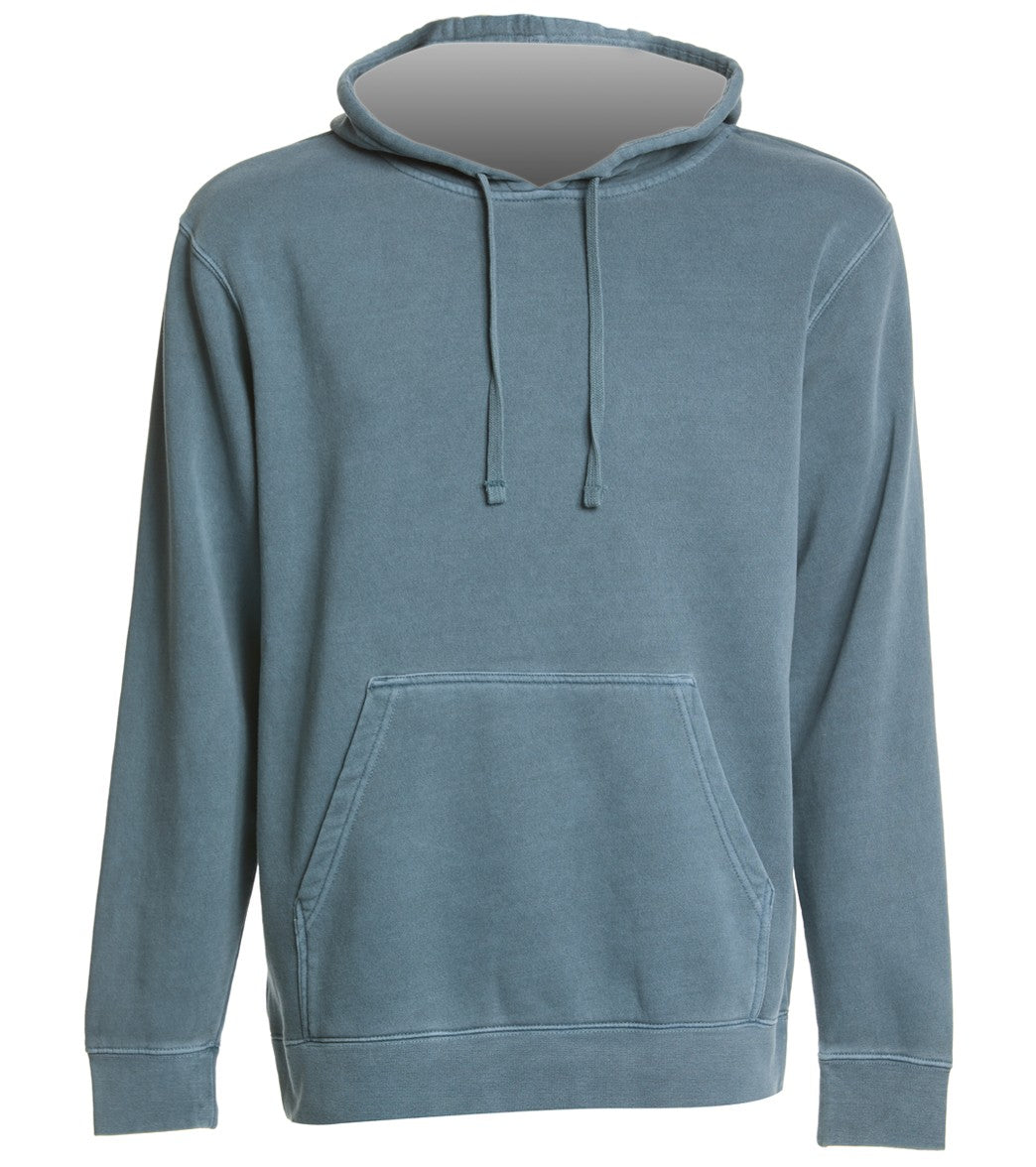 Men's Midweight Pigment Dyed Hooded Sweatshirt - Slate Blue Xl Cotton/Polyester - Swimoutlet.com