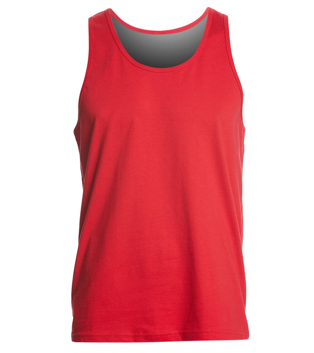 Men's Jersey Tank Top - Red Small Cotton - Swimoutlet.com