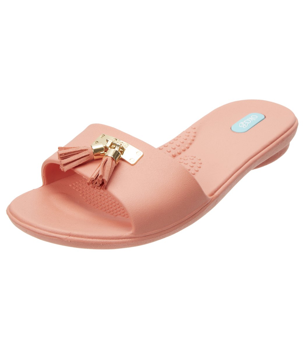 Oka-B Women's Elon Slides - Coral Small 5.5-6.5 - Swimoutlet.com