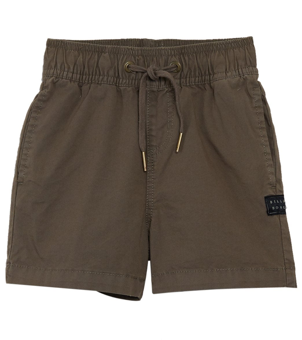 Billabong Boys' Larry Stretch Elastic Shorts Toddler Kid - Clay 7Xl Cotton - Swimoutlet.com