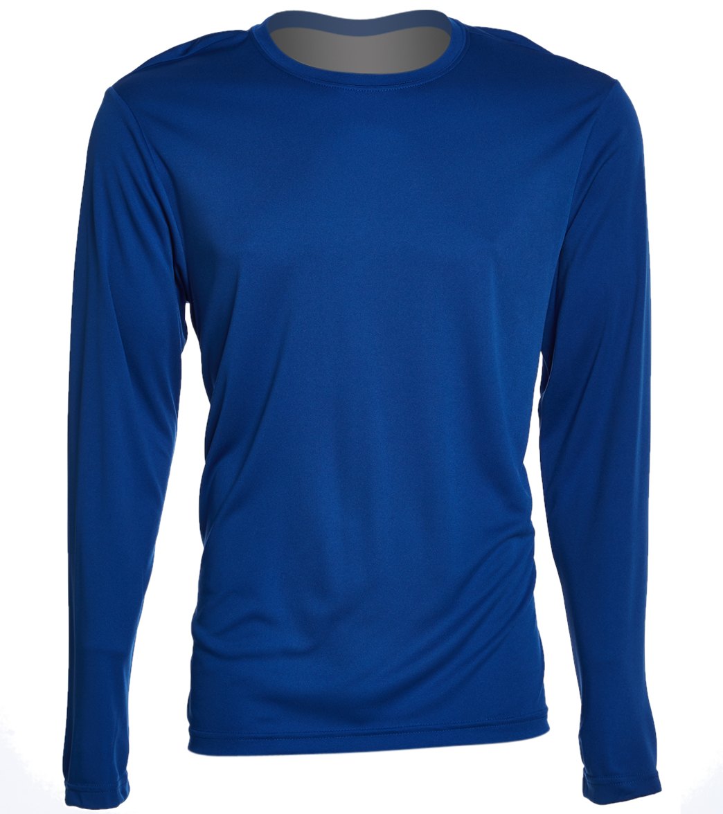 Long Sleeve Posicharge Competitortm Tee Shirt - True Royal Small Polyester - Swimoutlet.com