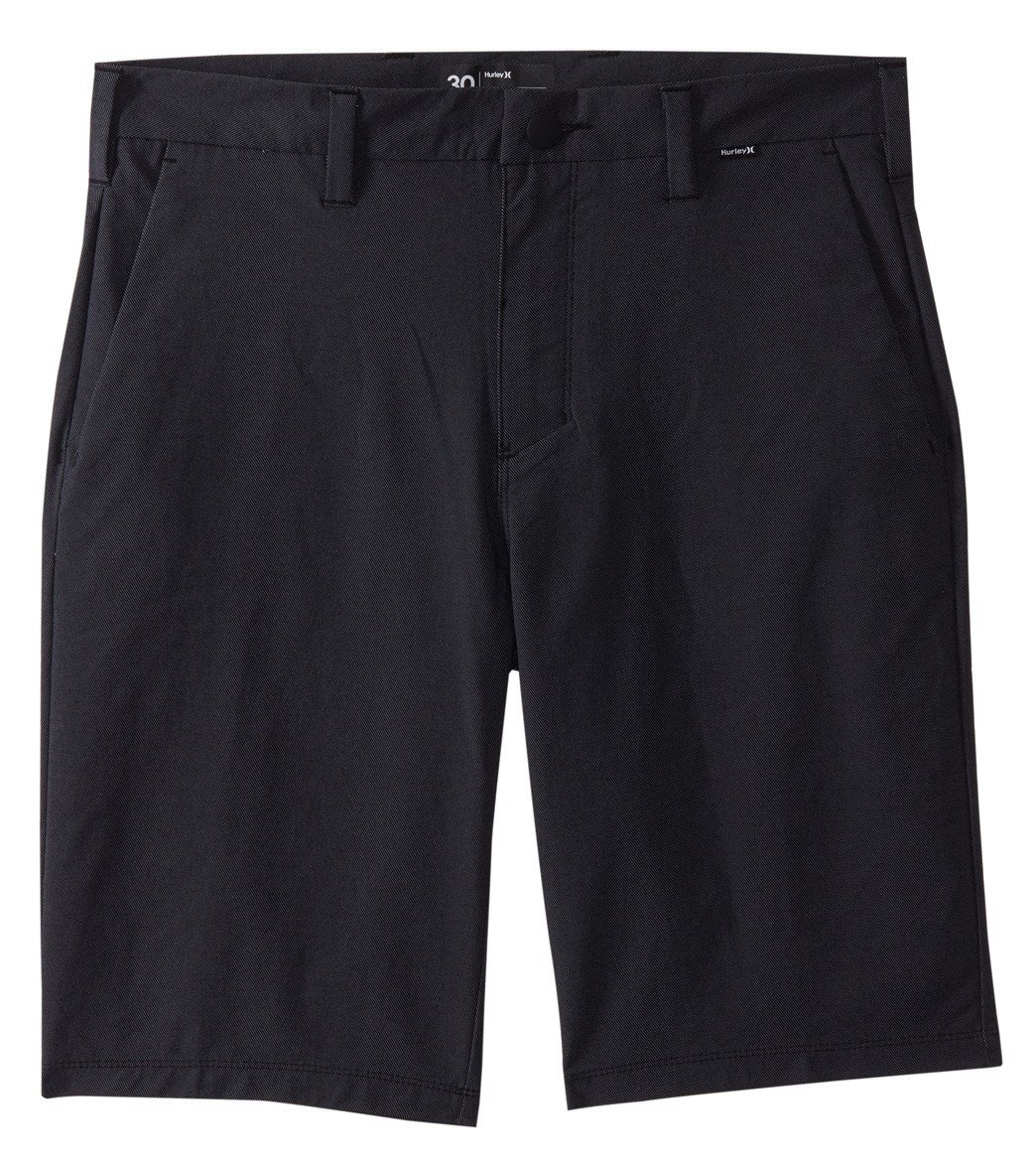 Hurley Men's Dri-Fit Chino 21 Walkshorts - Black 28 Nylon/Polyester/Spandex - Swimoutlet.com