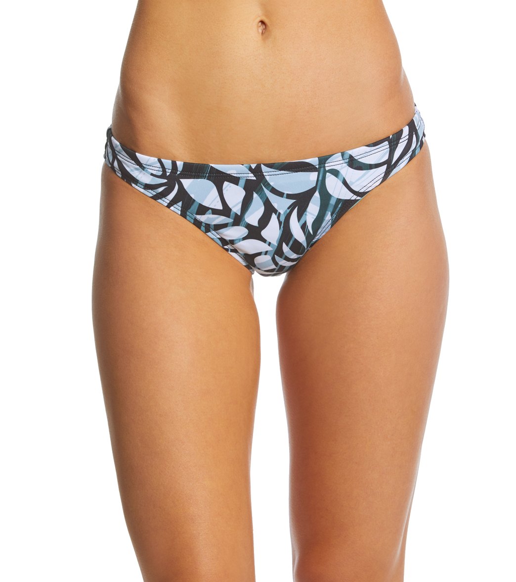 Viva Women's Cordoba Bikini Bottom - Tropical Black Small Polyester - Swimoutlet.com