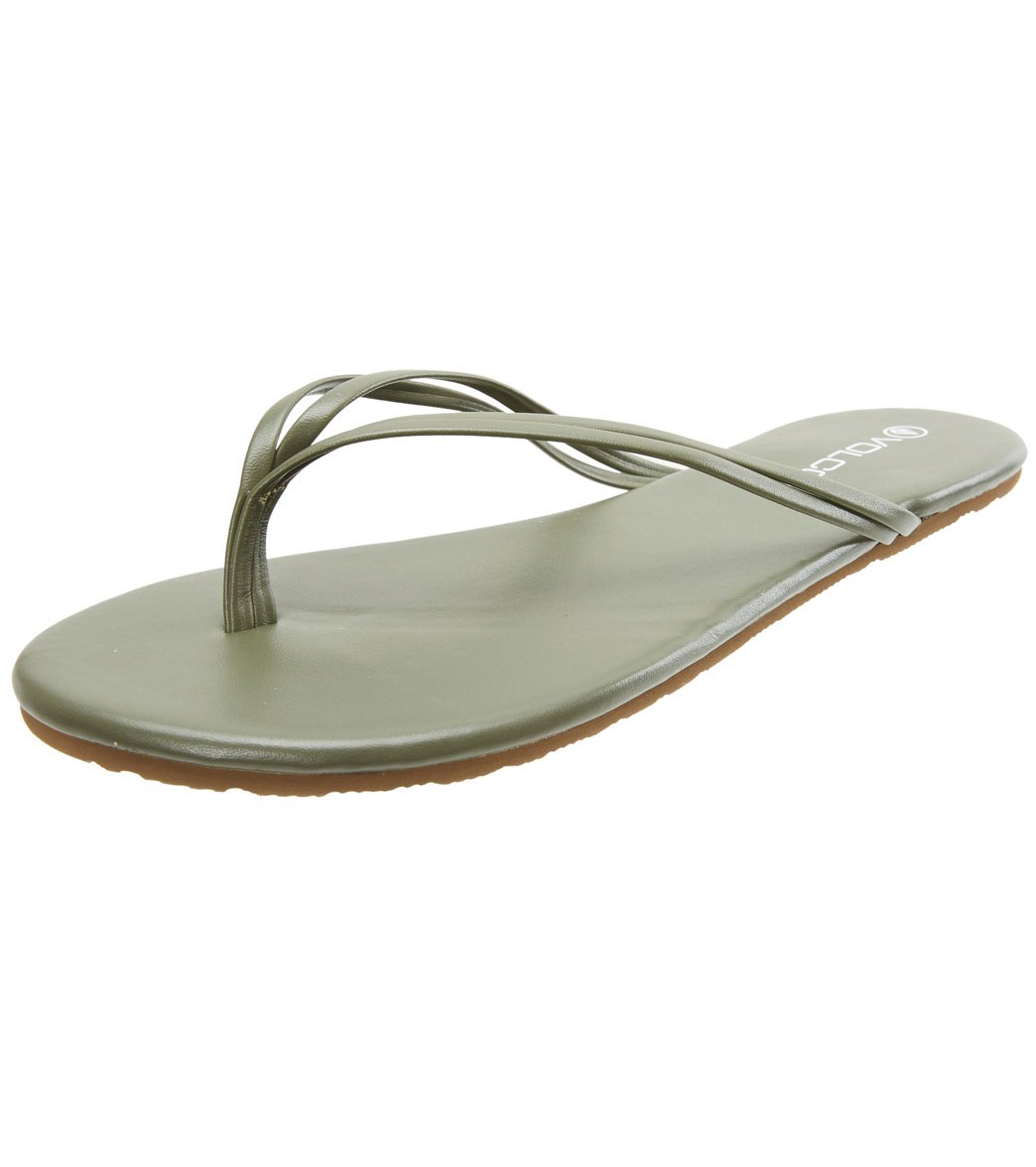 Volcom Women's Wrapped Up Flip Flop - Dark Camo 5 - Swimoutlet.com