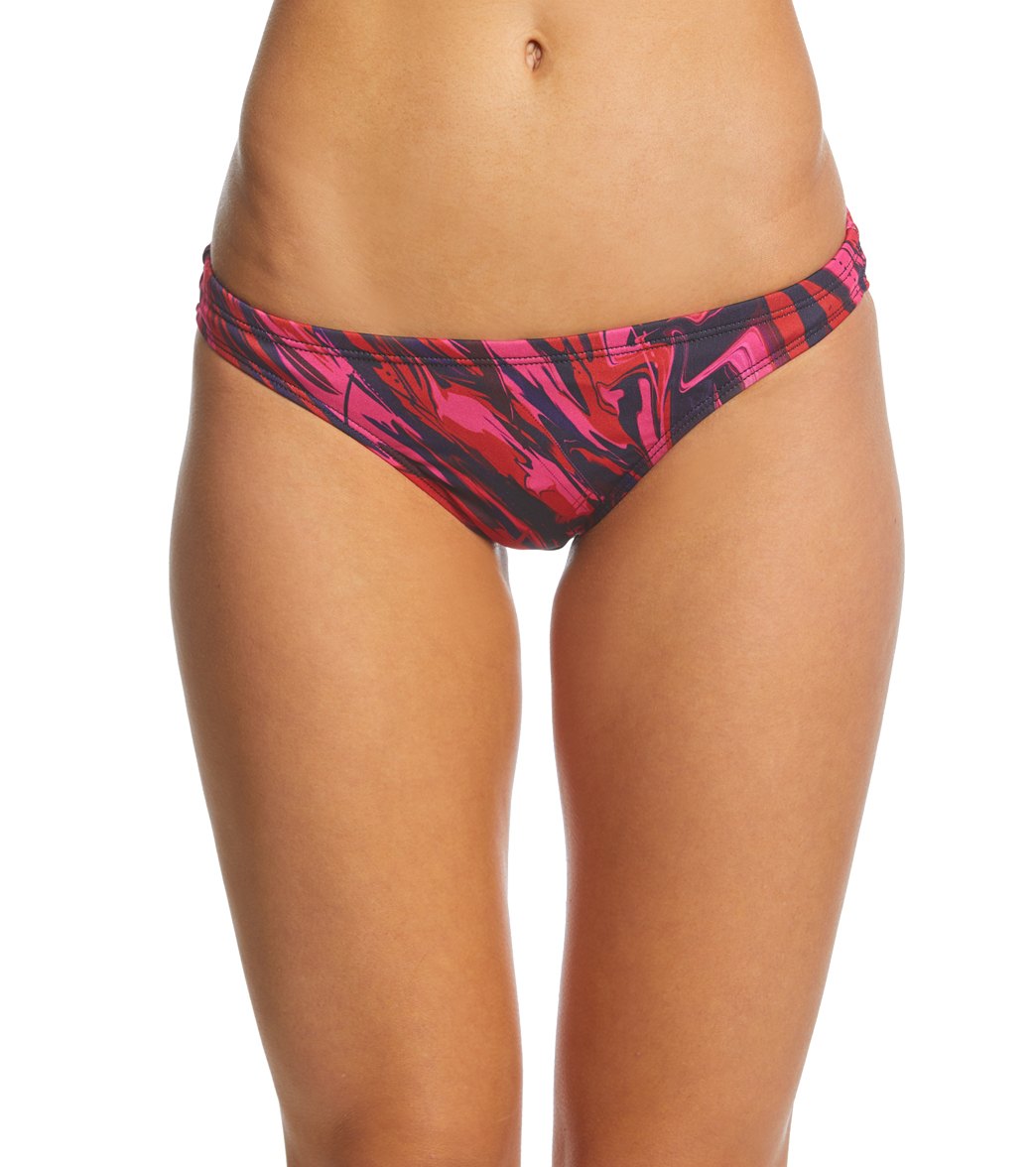 Viva Women's Alicante Bikini Bottom - Pink Swirl Xl Polyester - Swimoutlet.com