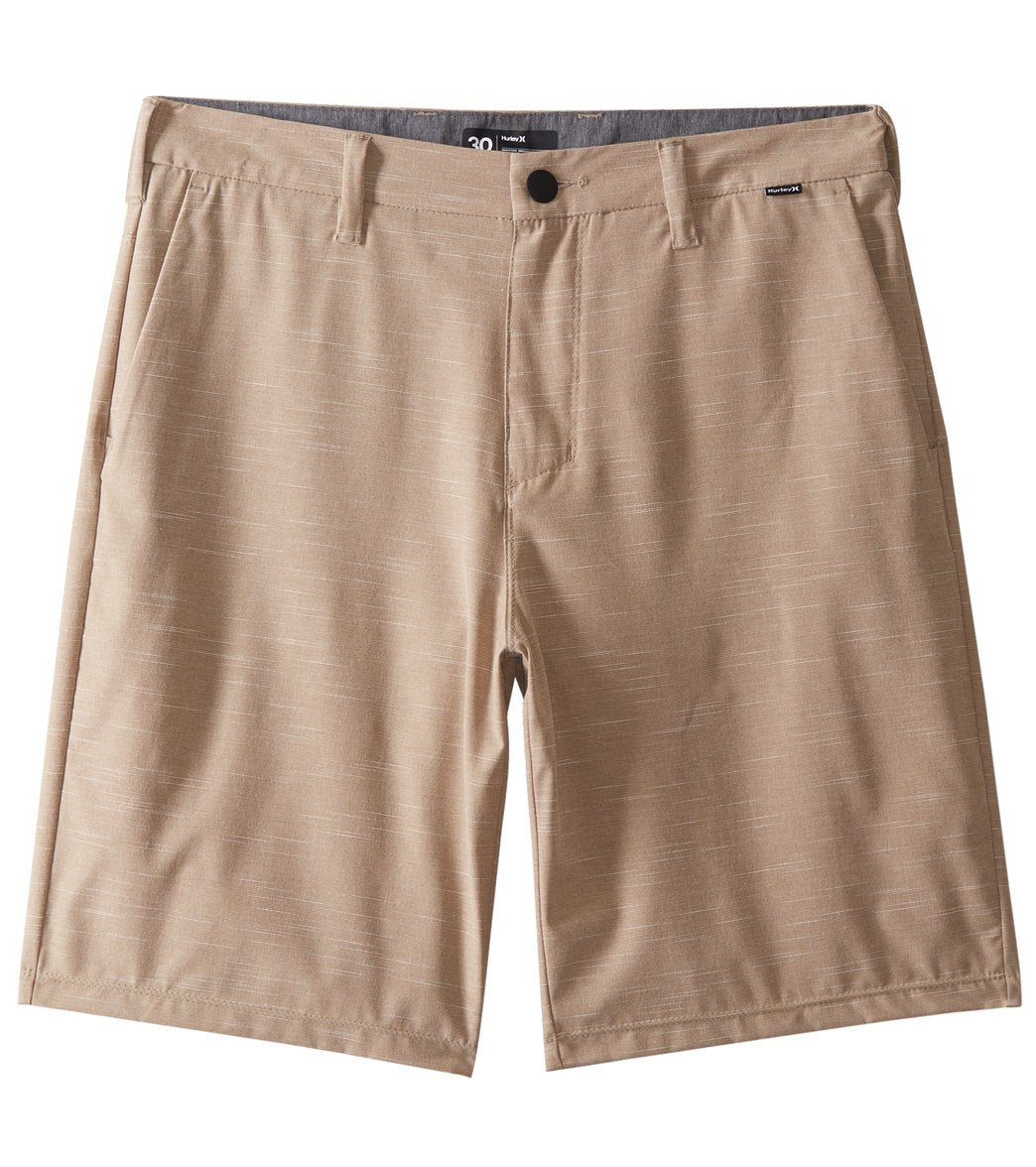 Hurley Men's Phantom Jetty 20 Hybrid Walkshorts - Khaki 28 Cotton/Polyester/Spandex - Swimoutlet.com