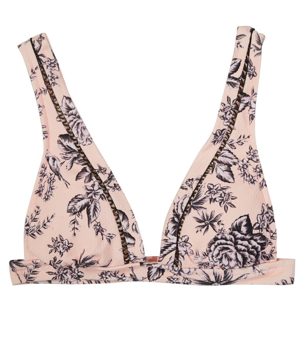 Seafolly love bird fixed longline triangle bikini top - peach 2 - swimoutlet.com