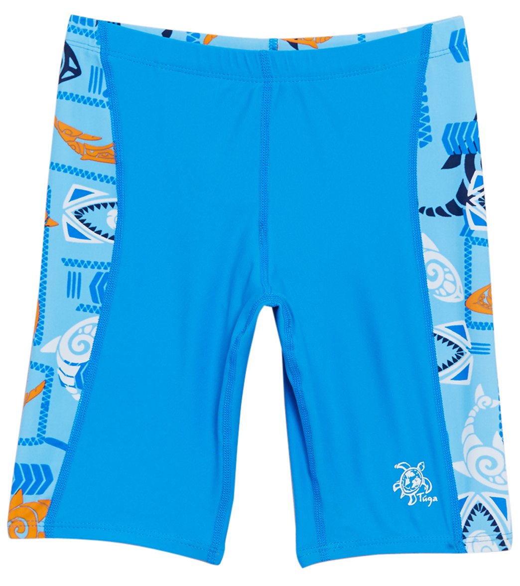 Tuga Boys' Jammer Swim Short Toddler/Little/Big Kid - Navy/Cicoria 2/3 Yrs Size Years - Swimoutlet.com