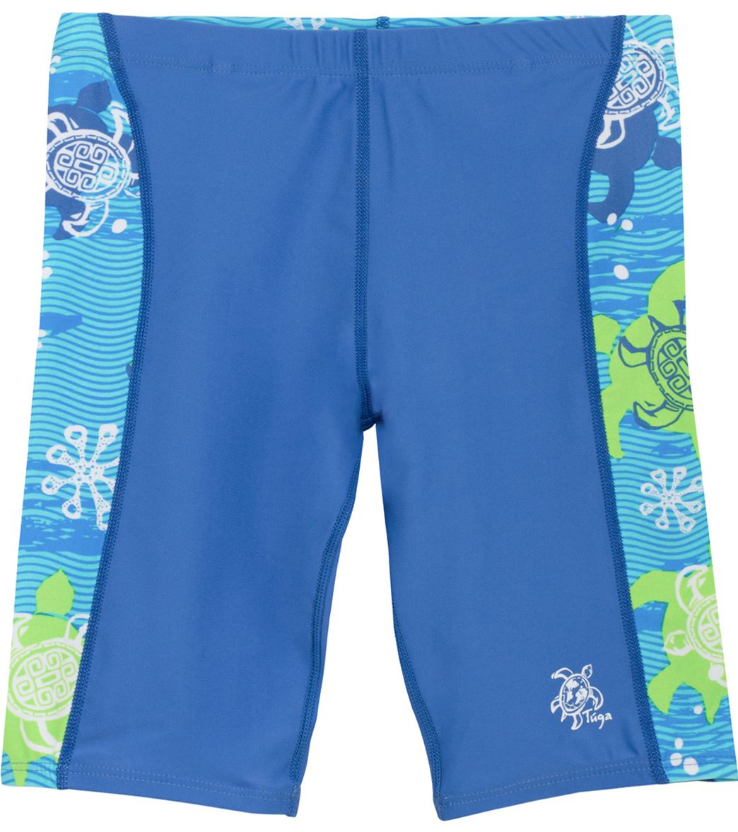 Tuga Boys' Jammer Swim Short Toddler/Little/Big Kid - Spring Tide 13/14 Yrs Size Years - Swimoutlet.com