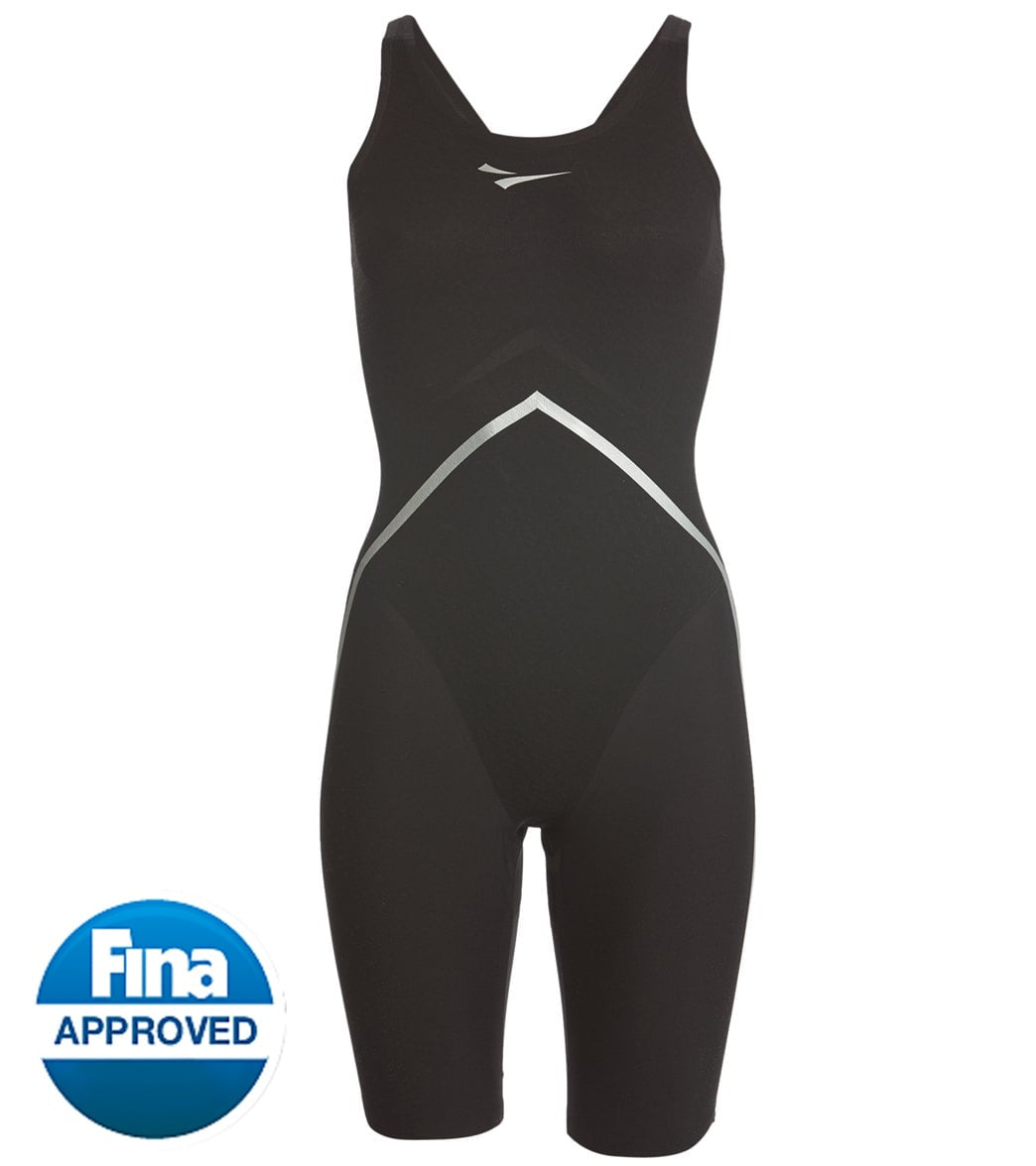 Finis Women's Rival Closed Back Kneeskin Tech Suit Swimsuit - Black 24 - Swimoutlet.com