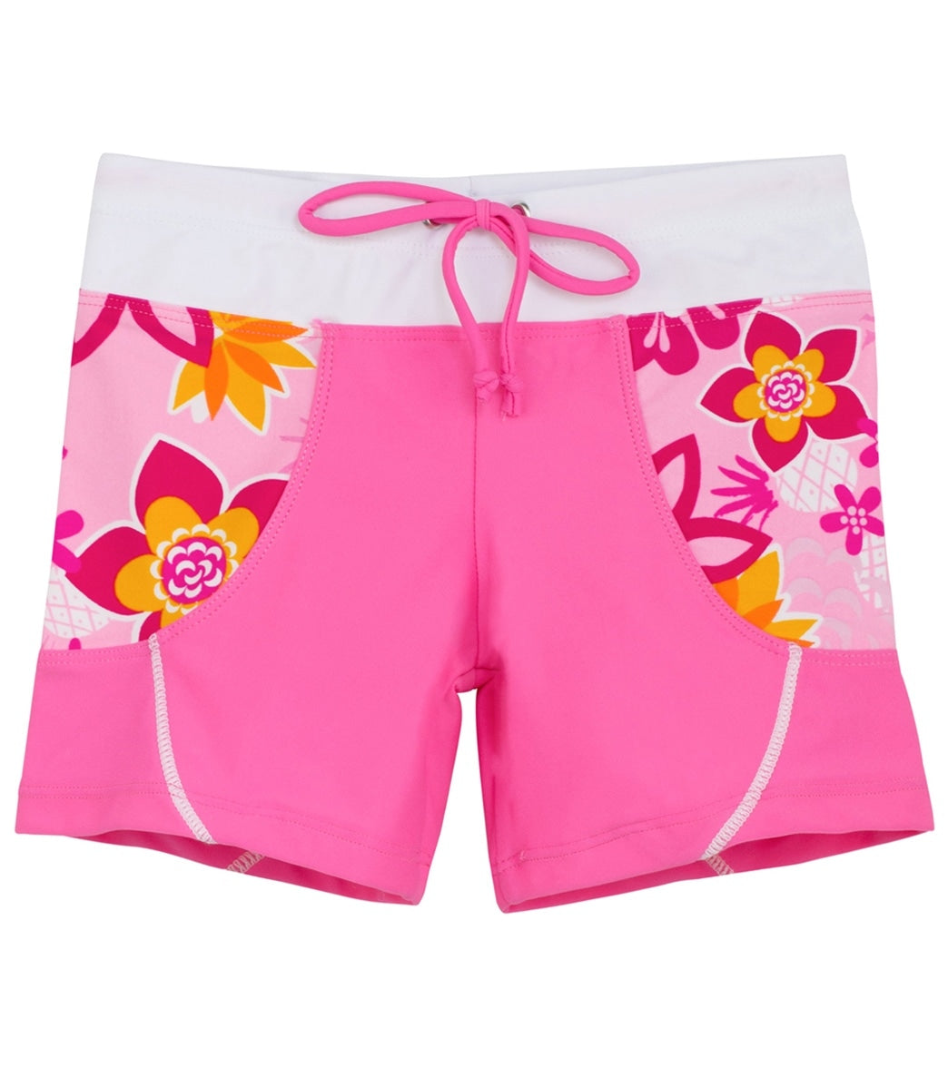 Tuga Girls' Tropical Punch Shorts Toddler/Little/Big Kid - Agata 2/3 Yrs Size Years - Swimoutlet.com