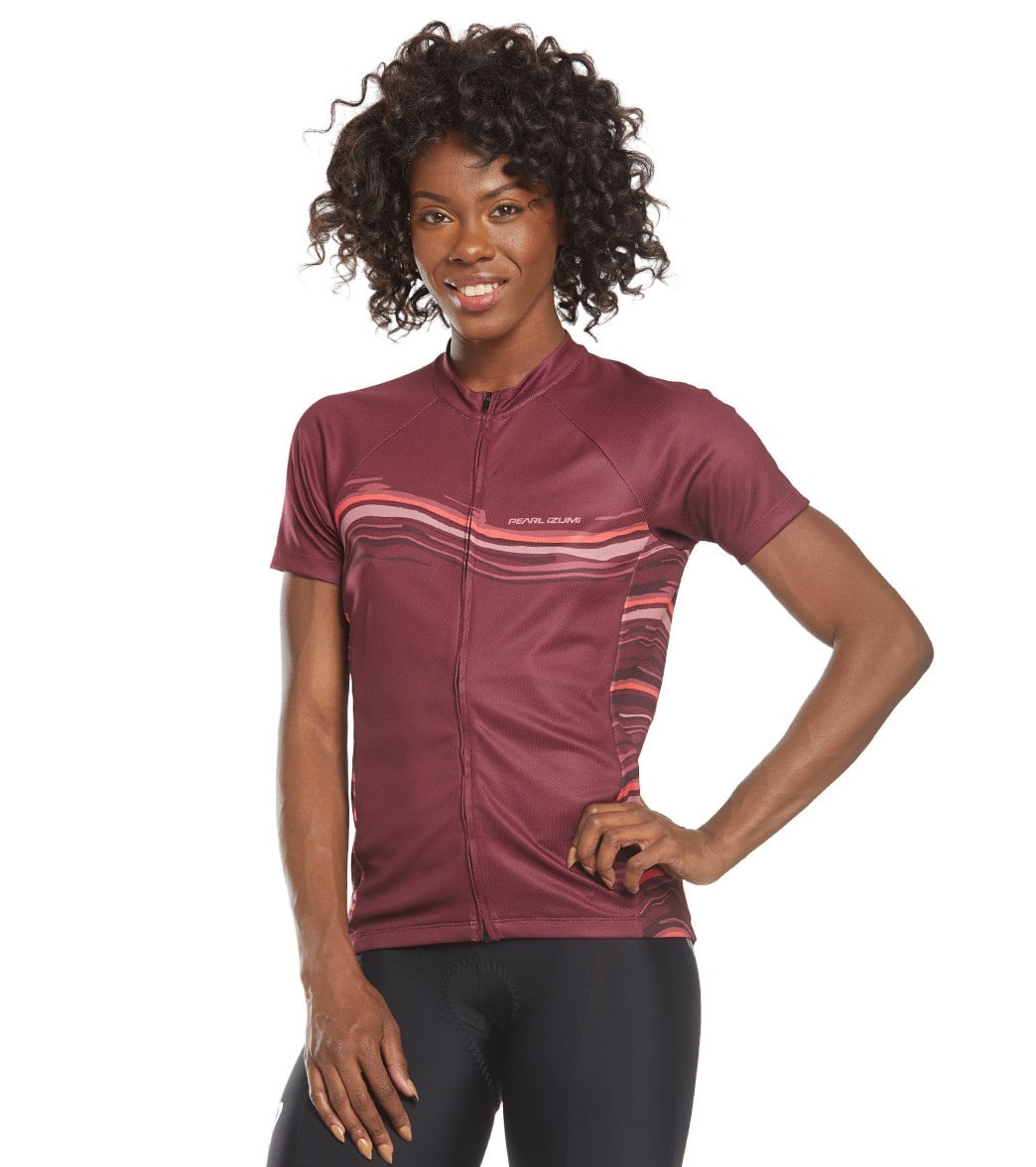 Pearl Izumi Women's Select Escape Short Sleeve Shirt Graphic Jersey - Port Marl Small Polyester - Swimoutlet.com