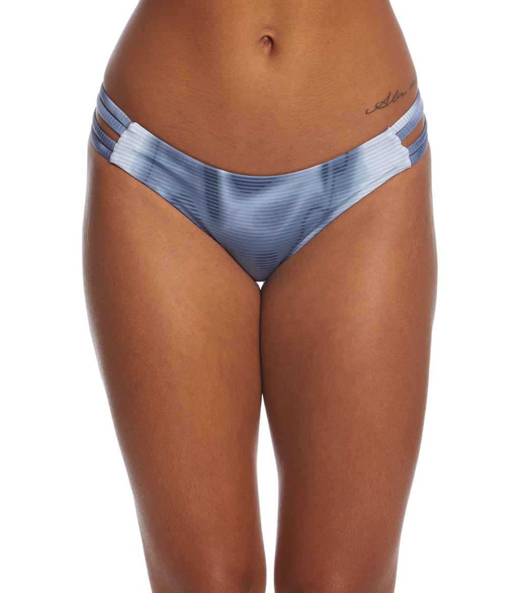 Hurley women's quick dry max waves bikini bottom - squadron blue large - swimoutlet.com