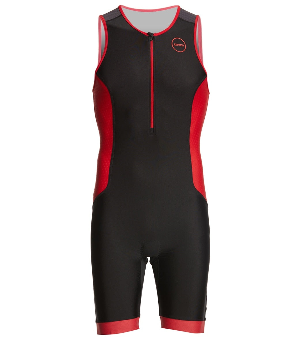 Zone3 Men's Aquaflo Plus Trisuit - Black/Grey/Red Xxl - Swimoutlet.com