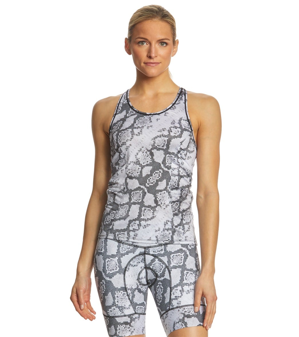 Shebeest Women's Tri Troika Racer Back Top - Monty-Black/White X-Small Monty/Black/White - Swimoutlet.com