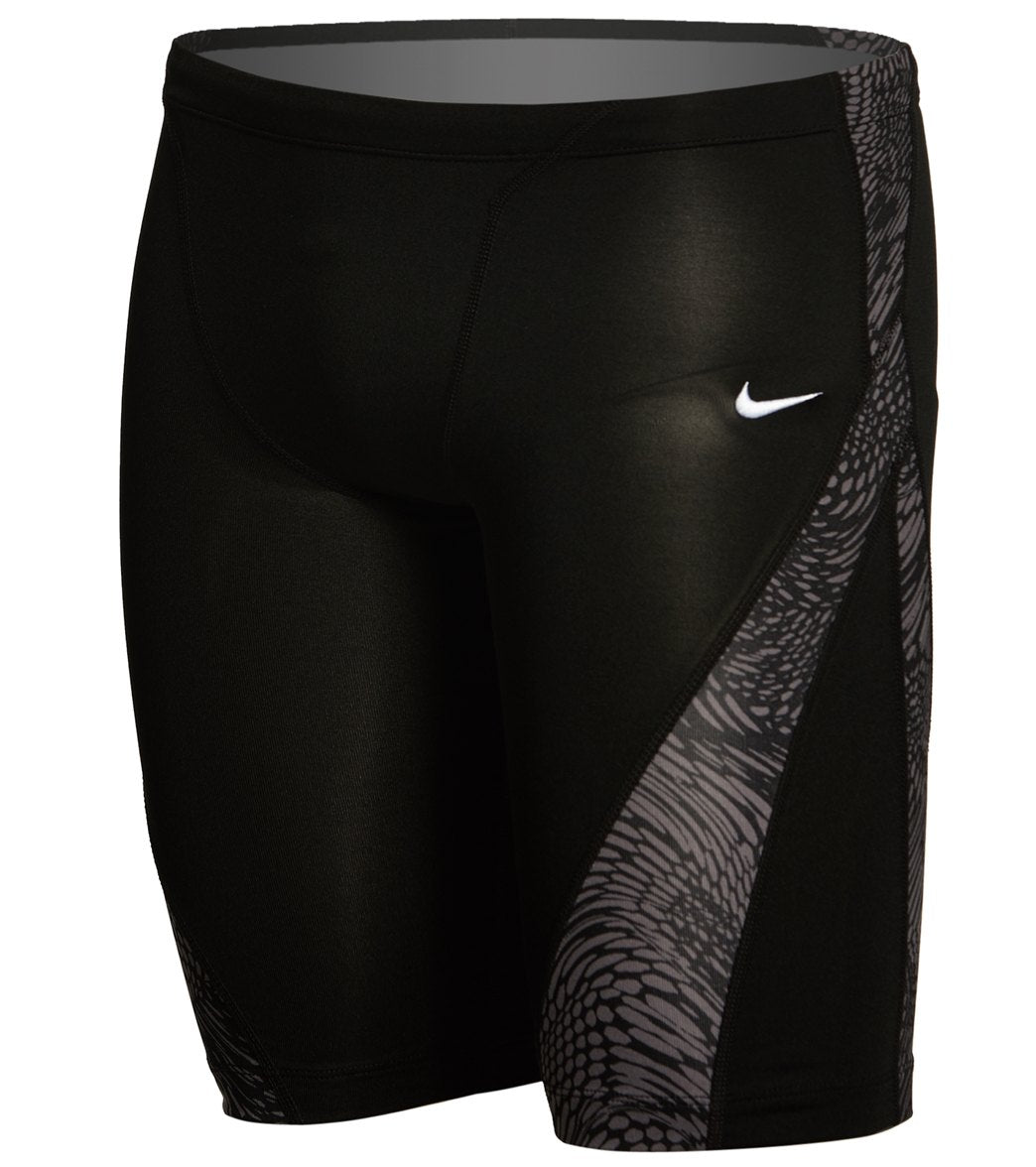 Nike Men's Geo Alloy Jammer Swimsuit - Black 22 Polyester/Spandex - Swimoutlet.com