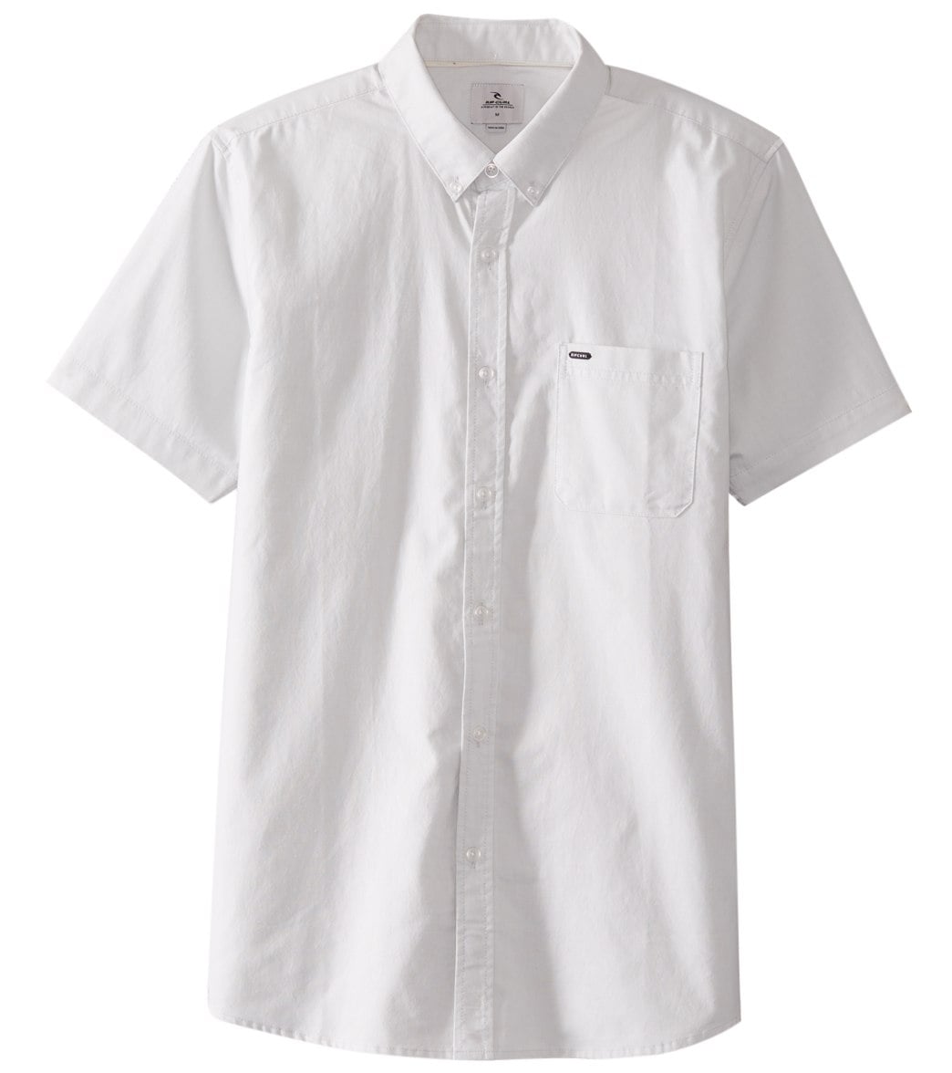 Rip Curl Men's Ourtime Short Sleeve Shirt - Aloe Small Cotton/Polyester - Swimoutlet.com