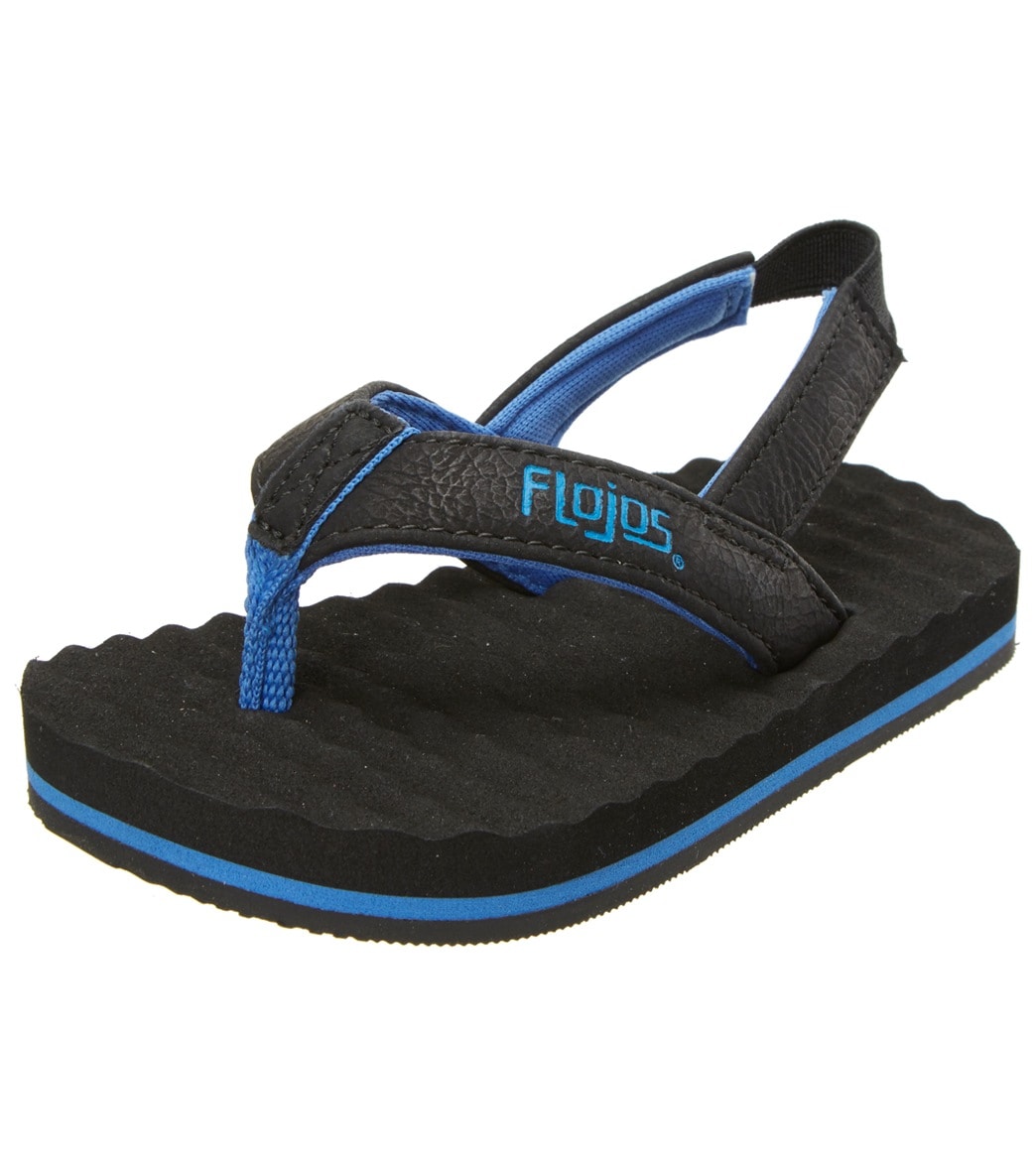 Flojos Boys' Tyke Sandals - Black/Blue 5 Rubber - Swimoutlet.com