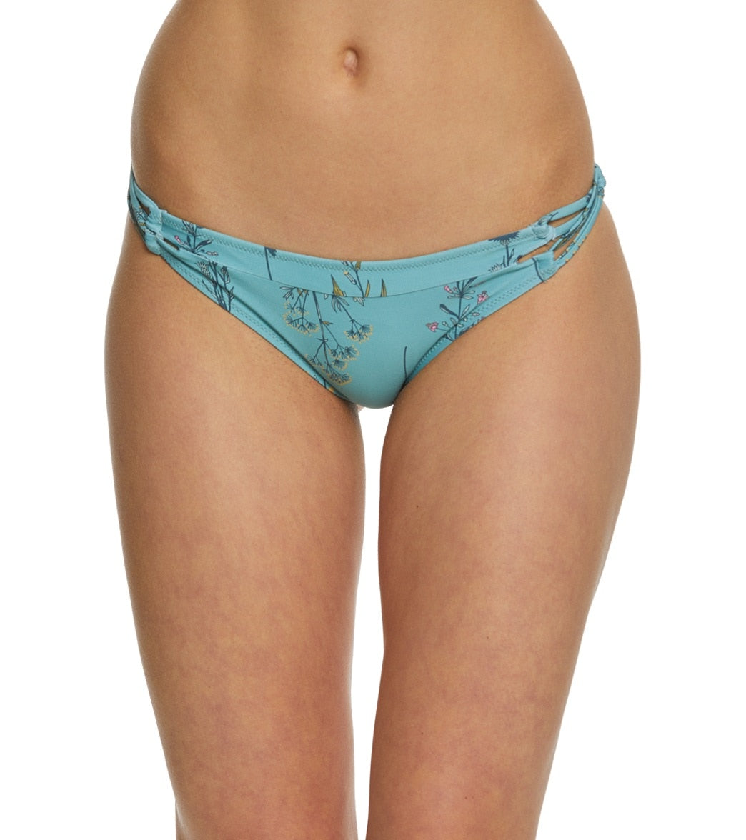 O'neill Piper Floral Cut Out Hipster Bikini Bottom - Aqua X-Small Elastane/Polyamide - Swimoutlet.com