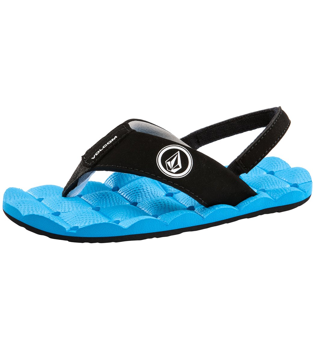 Volcom Boys' Recliner Sandals - Marina Blue 11 - Swimoutlet.com