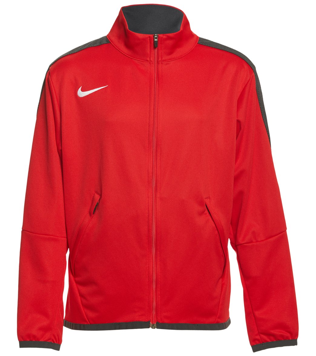 Nike Youth Women's Training Jacket - Scarlet Medium Size Medium Polyester - Swimoutlet.com