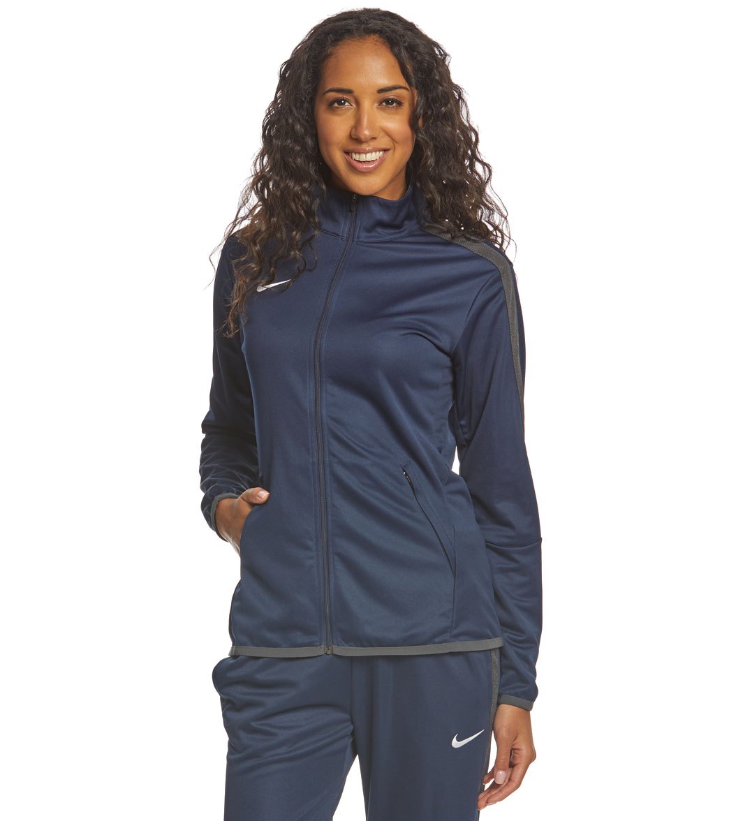 Nike Women's Training Jacket - Navy Small Size Small Polyester - Swimoutlet.com
