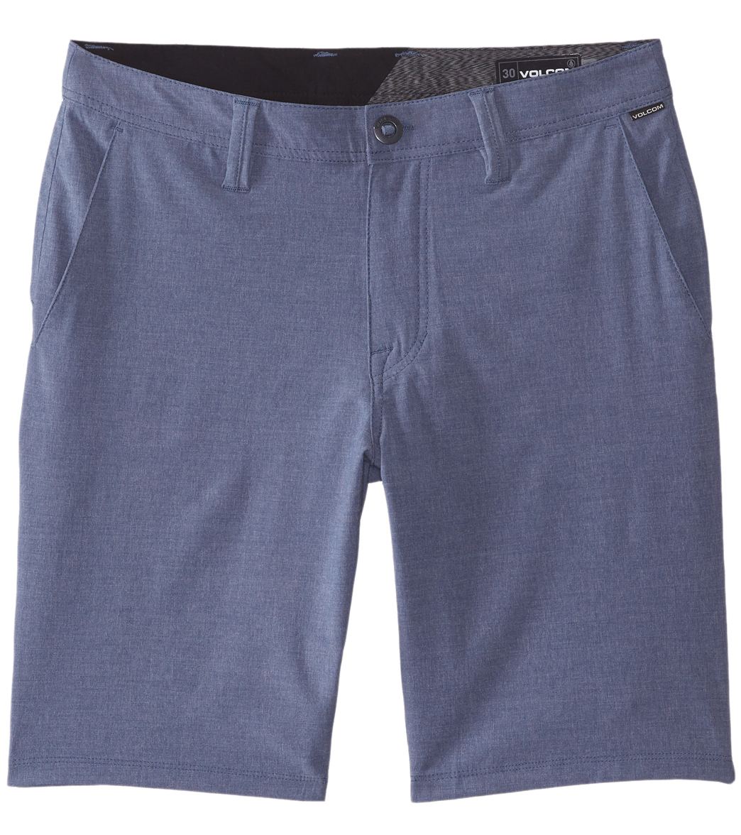 Volcom Men's Frickin Stn Static 21 Walkshorts - Deep Blue 29 Cotton/Elastane/Polyester - Swimoutlet.com