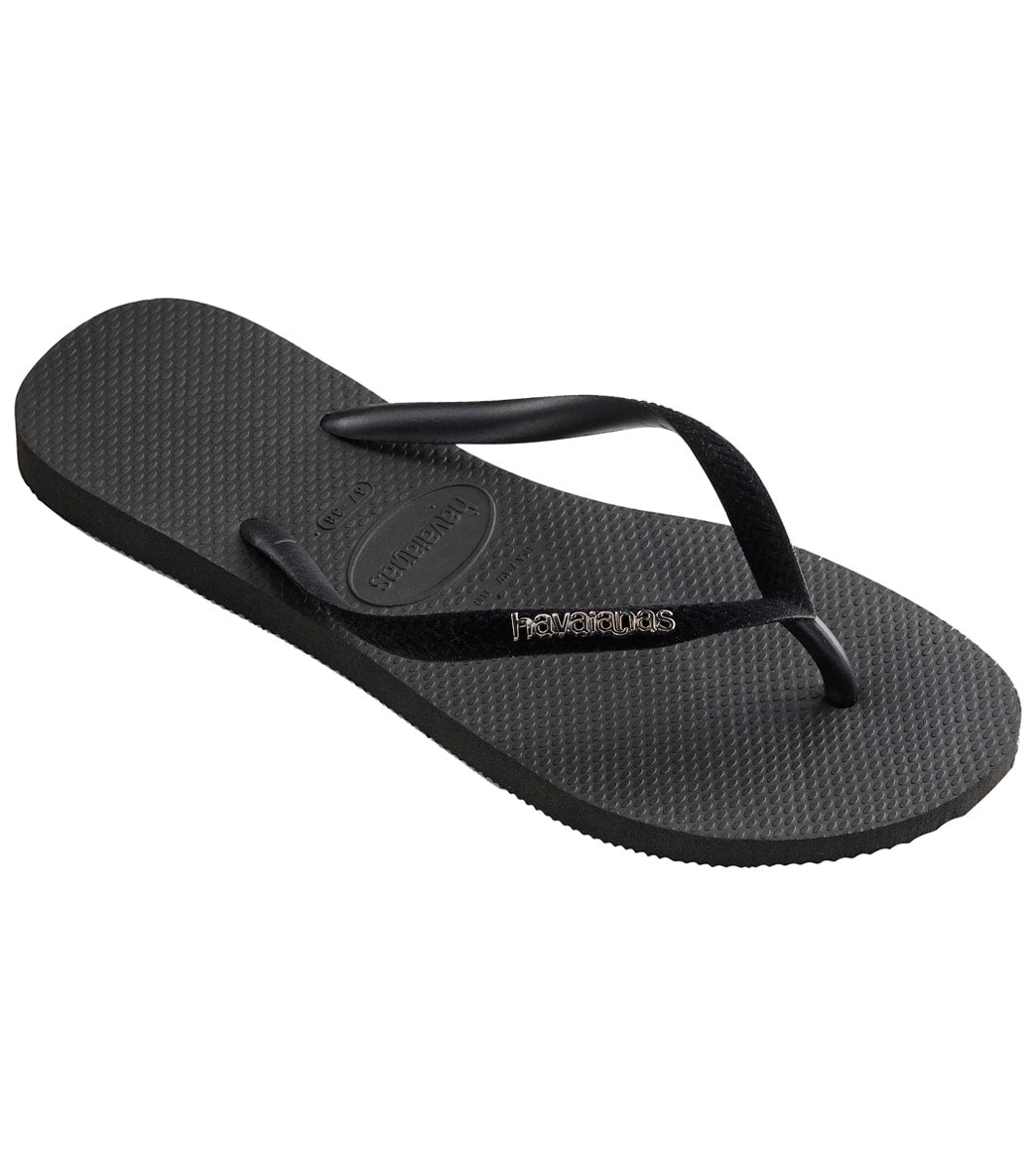 Havaianas Women's Slim Velvet Flip Flop - Black Us 7/8 Brazil 37/38 - Swimoutlet.com