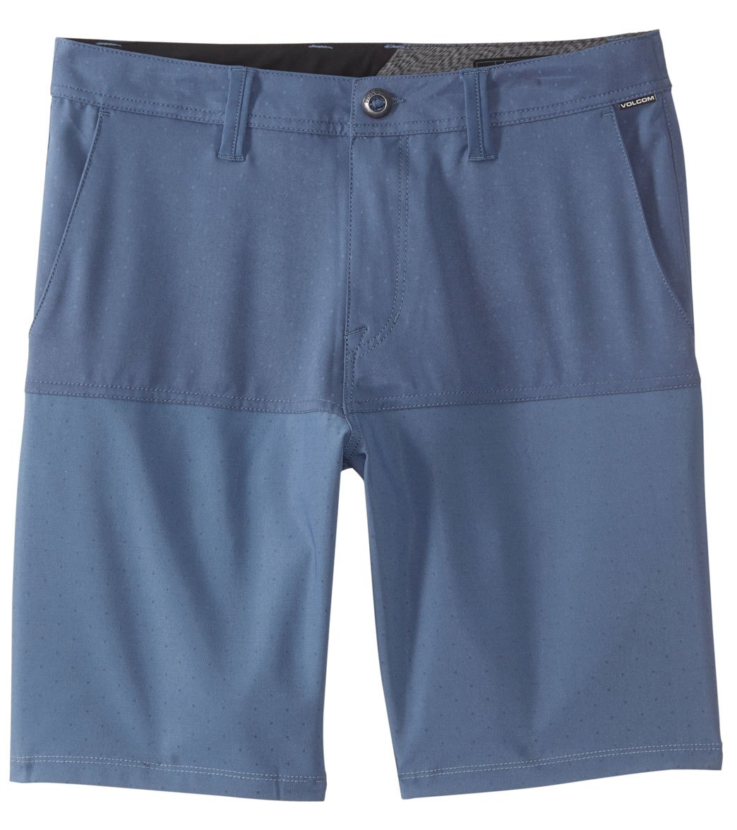 Volcom Men's Frickin Snt Block 20 Hybrid Short - Deep Blue 29 Elastane/Polyester - Swimoutlet.com