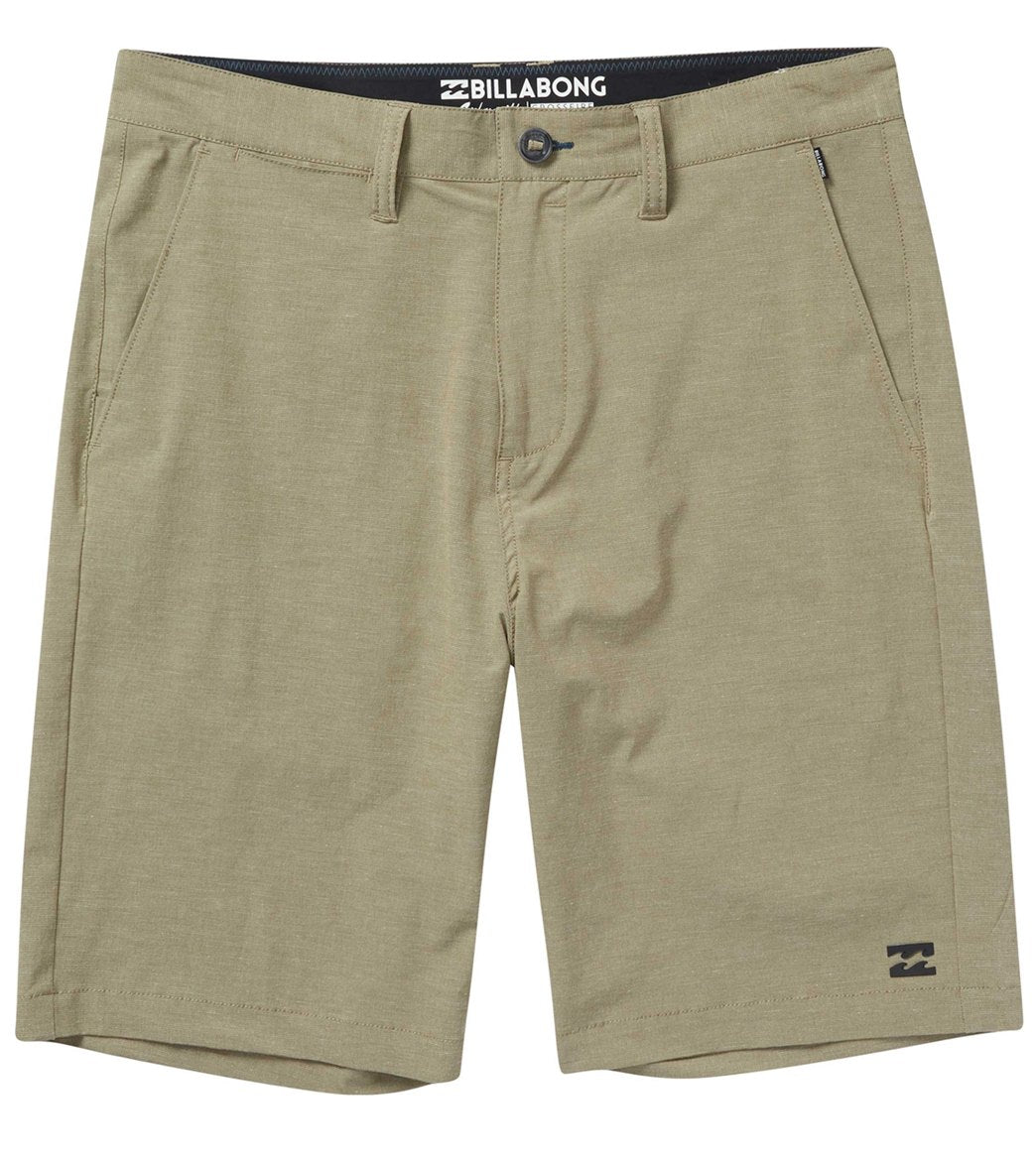 Billabong Boys' Crossfire X Hybrid Walkshorts Boardshorts Big Kid - Khaki 22 Cotton/Polyester - Swimoutlet.com