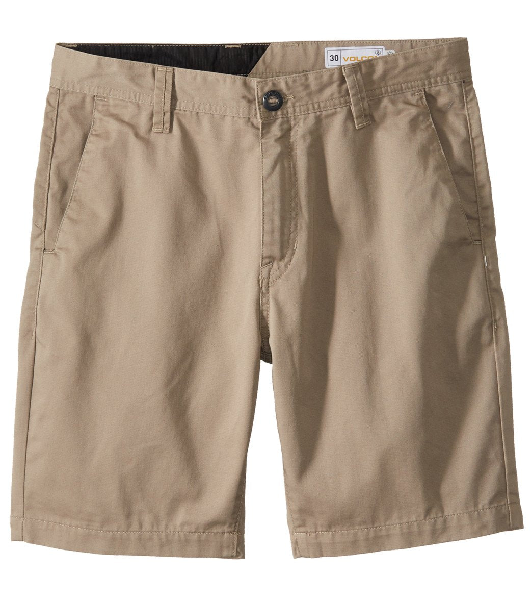 Volcom Men's Frickin Drifter Short - Khaki 28 Cotton/Polyester - Swimoutlet.com