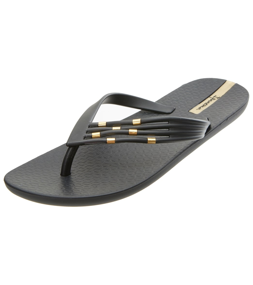 Ipanema Women's Premium Sunset Flip Flop - Black/Black 5 - Swimoutlet.com