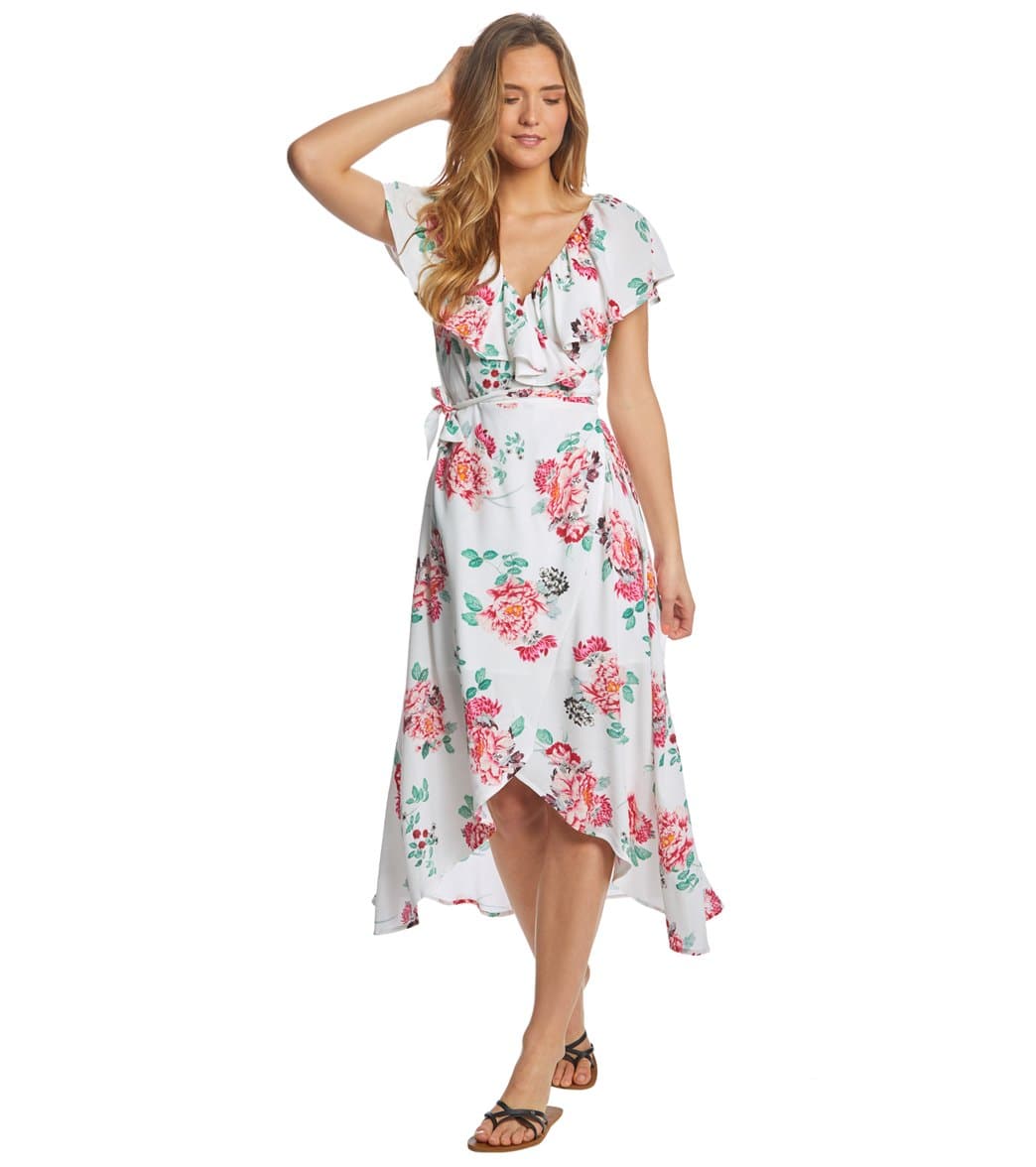 Minkpink Pretty Petals Wrap Front Dress - Multi X-Small - Swimoutlet.com