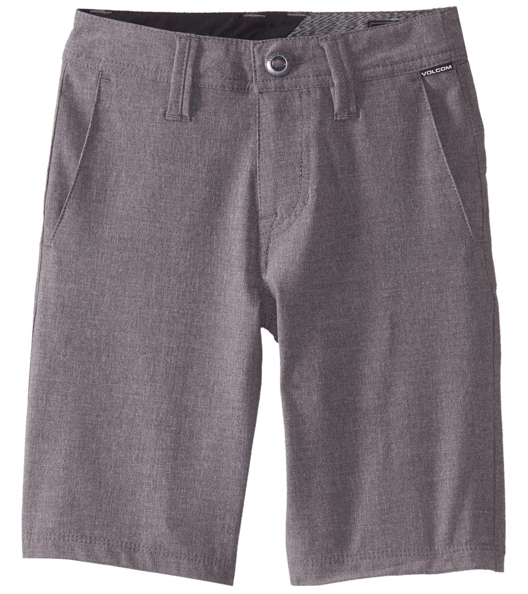 Volcom Boys' Frickin Snt Static Short Toddler/Little/Big Kid - Charcoal Heather 23 Cotton/Polyester - Swimoutlet.com