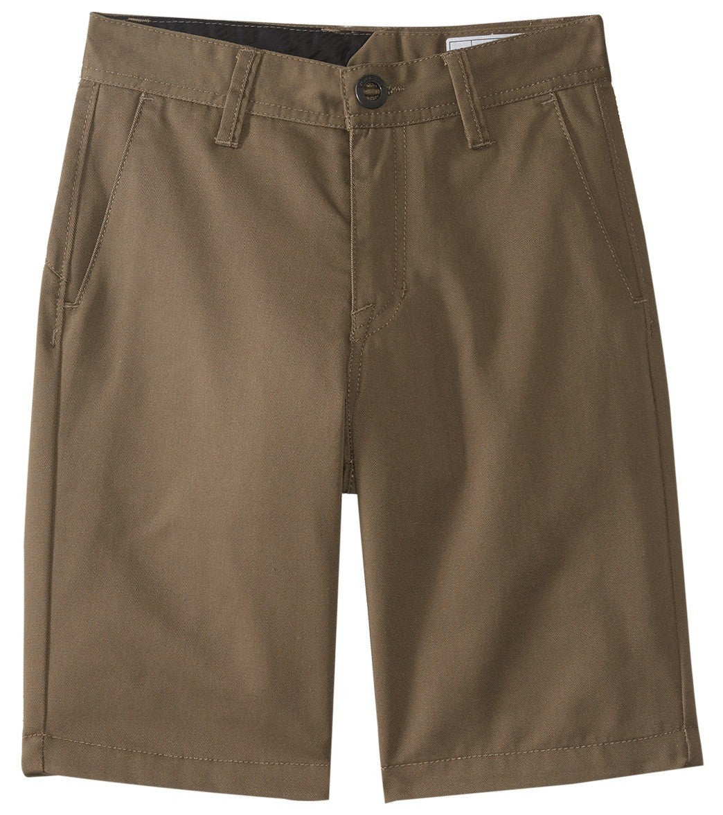 Volcom Boys' Frickin Chino Short Toddler/Little/Big Kid - Mushroom 23 Big Cotton/Polyester - Swimoutlet.com