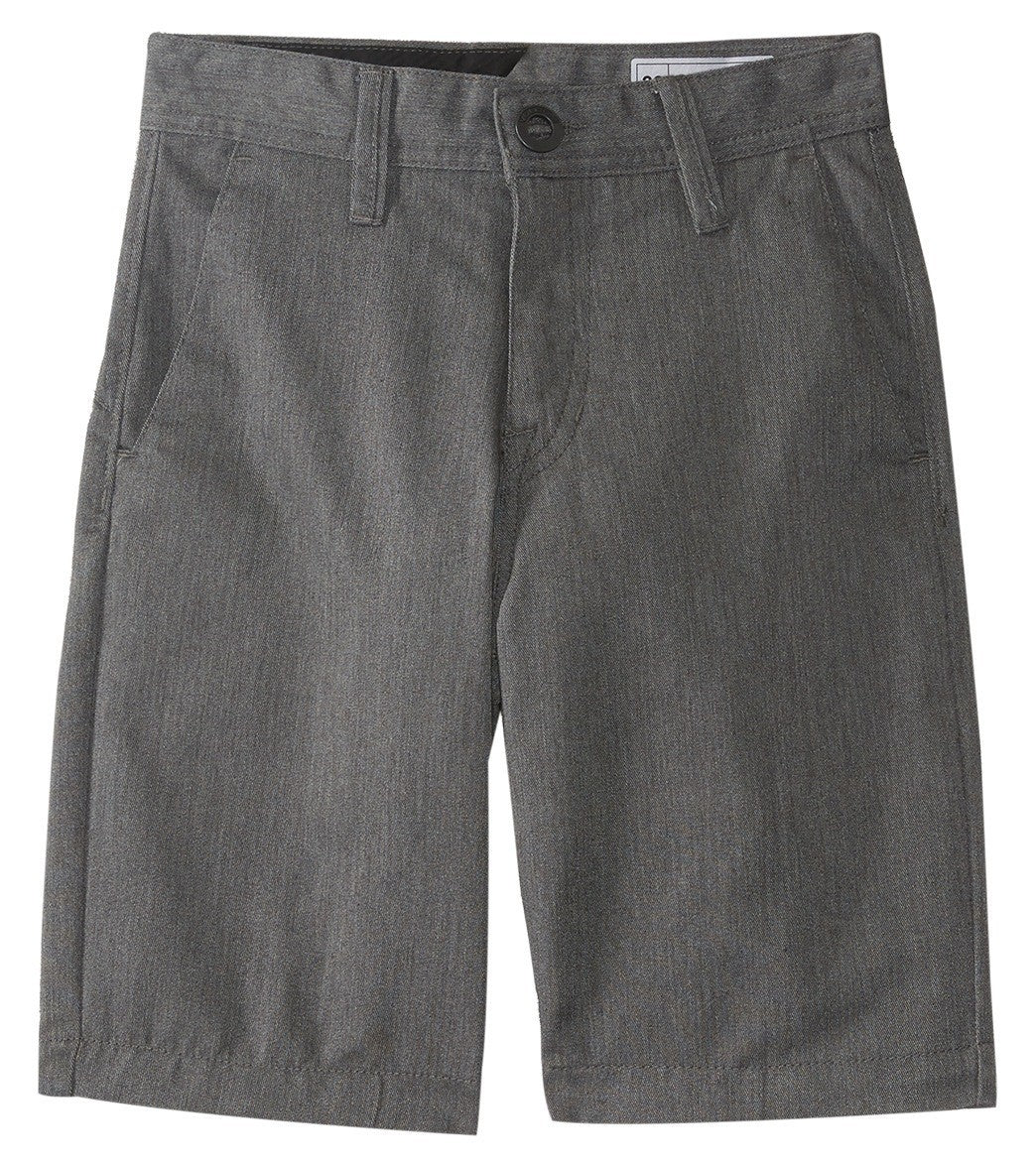 Volcom Boys' Frickin Chino Short Toddler/Little/Big Kid - Charcoal Heather 23 Big Cotton/Polyester - Swimoutlet.com