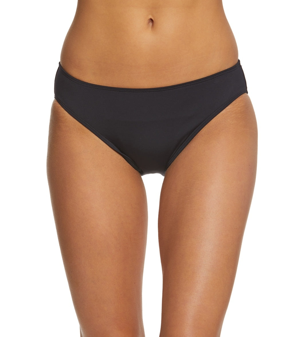 Ralph Lauren Lauren Beach Club Solid Hipster Bikini Bottom - Black 16 - Swimoutlet.com