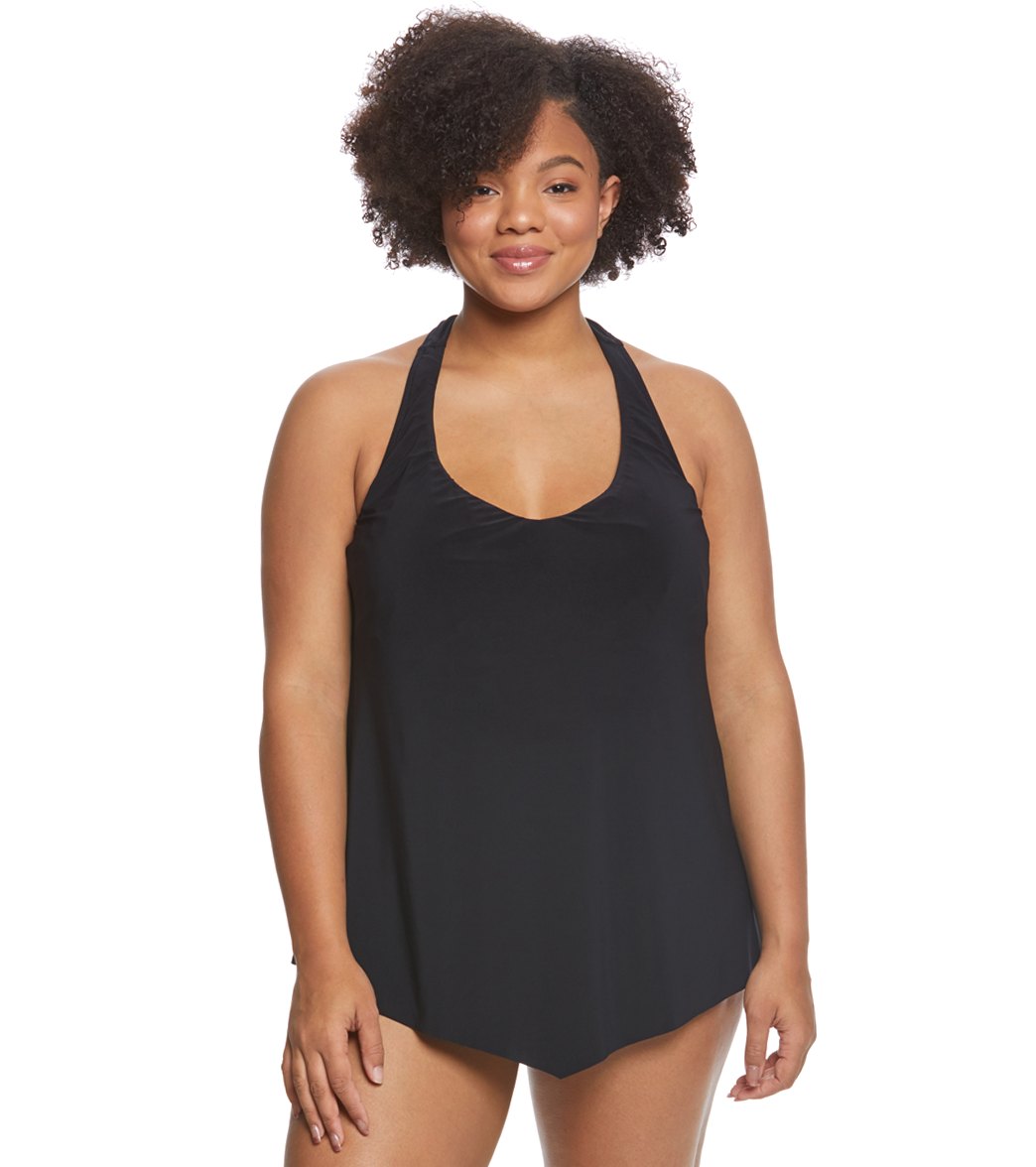 Magicsuit By Miraclesuit Plus Size Taylor Tankini Top - Black 24W - Swimoutlet.com
